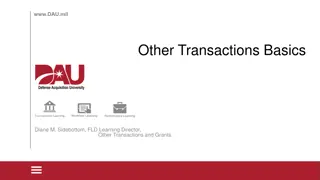 Other Transactions Authorities in Government Contracts