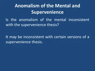 Anomalism and Supervenience in Philosophy of Mind