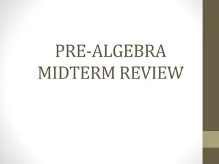 Pre-Algebra Midterm Review Questions and Solutions