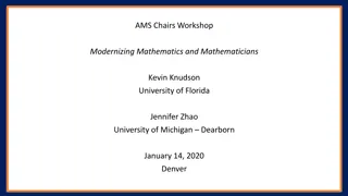 Modernizing Mathematics and Mathematicians: Challenges and Initiatives