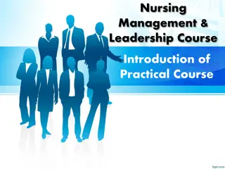 Practical Introduction to Nursing Management & Leadership Course