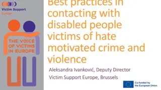 Contacting Disabled Victims of Hate Crimes: Best Practices & Support