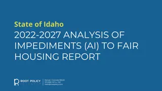 Analysis of Impediments to Fair Housing in Idaho 2022-2027