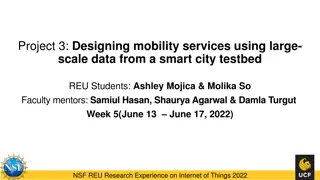 Designing Mobility Services Using Smart City Data: REU Research Update
