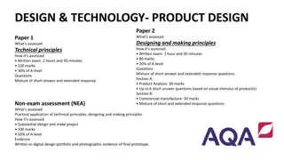 Explore A-Level Design & Technology: Product Design Assessment Structure