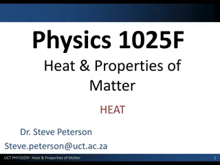 Heat and Properties of Matter in Physics 1025F