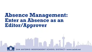 Absence Management: Enter an Absence as an Editor