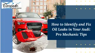 How to Identify and Fix Oil Leaks in Your Audi Pro Mechanic Tips