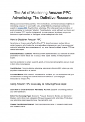 The Art of Mastering Amazon PPC Advertising