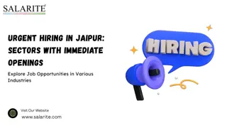 Urgent Hiring in Jaipur Sectors with Immediate Openings