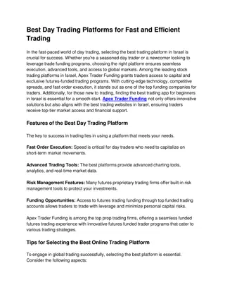 Best Day Trading Platforms for Fast and Efficient Trading