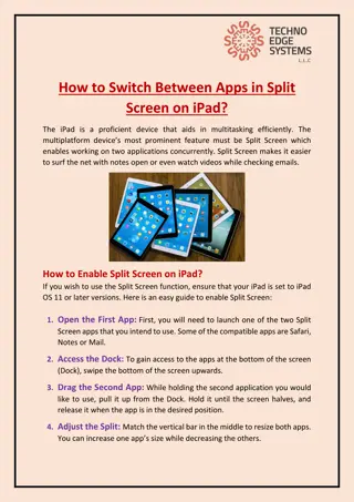 How to Switch Between Apps in Split Screen on iPad?