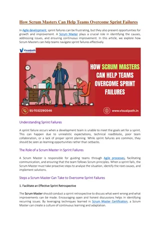 Scrum Master Course - Scrum Master Course in India