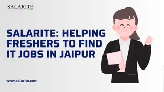 Salarite Helping Freshers to find IT Jobs in Jaipur
