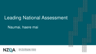 Leading National Assessment
