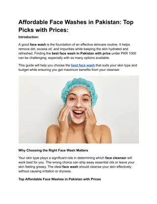 Affordable Face Washes in Pakistan Top Picks with Prices