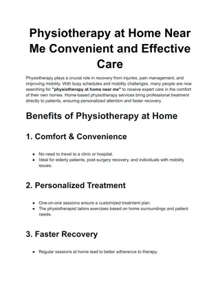 Physiotherapy at Home Near Me Convenient and Effective Care