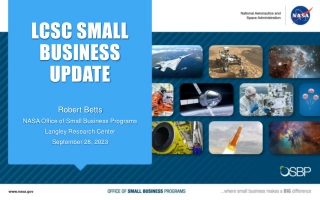 NASA Small Business Update and Opportunities FY23