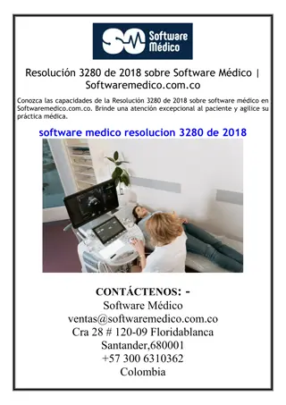 Resolución 3280 de 2018 sobre Software Médico Softwaremedico.com.co