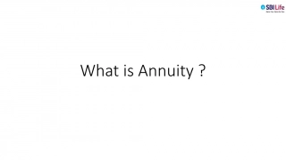 What is Annuity