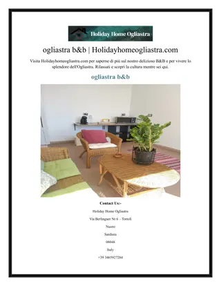 ogliastra b&b Holidayhomeogliastra.com