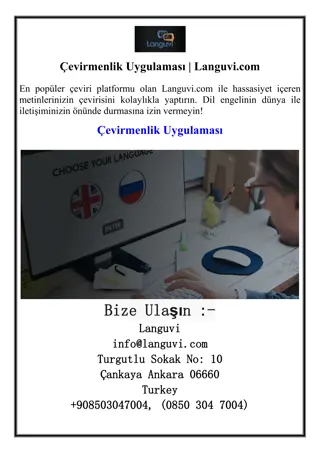 Çevirmenlik Uygulaması | Languvi.com