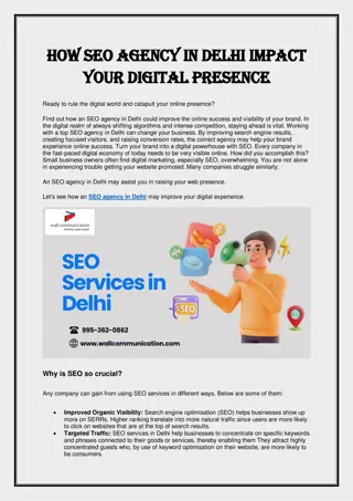 How SEO Agency in Delhi impact your digital presence