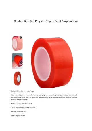 Double Side Red Polyster Tape - Excel Corporations