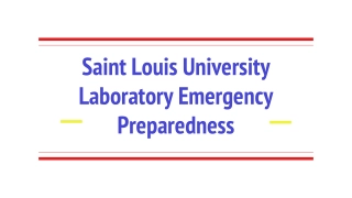 Laboratory Emergency Preparedness and Safety Measures