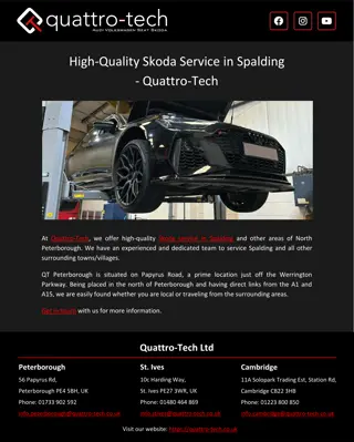 High-Quality Skoda Service in Spalding - Quattro-Tech