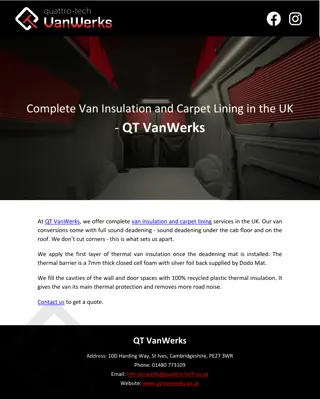 Complete Van Insulation and Carpet Lining in the UK - QT VanWerks