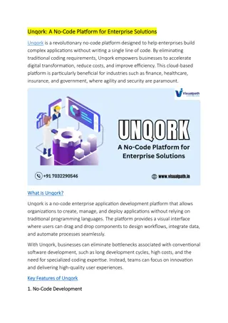 Unqork Training in Chennai - Unqork Online Training Institute