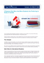 5 Reasons Why More And More Students Are Preferring to Study in Canada
