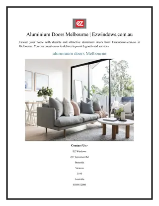 Aluminium Doors Melbourne Ezwindows.com.au
