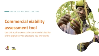 Digital Agrifood Collective Commercial Viability Assessment Tool