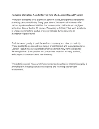 Reducing Workplace Accidents The Role of a Lockout Tagout Program