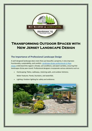 Revamping Outdoor Spaces through Landscape Design in New Jersey