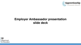 Employer Ambassador presentation slide deck