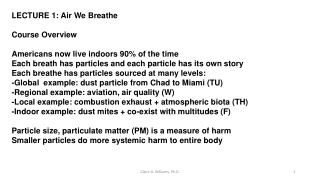 LECTURE 1: Air We Breathe Course Overview