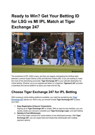Ready to Win_ Get Your Betting ID for LSG vs MI IPL Match at Tiger Exchange 247