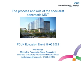 Specialist Pancreatic MDT and Role in Cancer Care