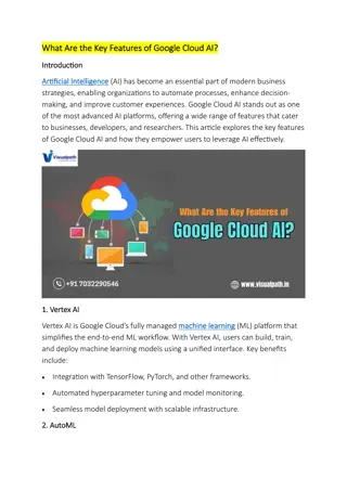 Top Google Cloud AI Online Training | GCP AI Online Training