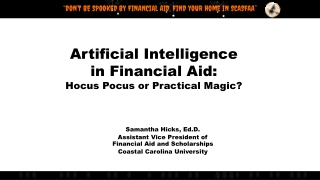 Demystifying Artificial Intelligence in Financial Aid