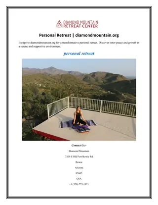 Personal Retreat  diamondmountain.org