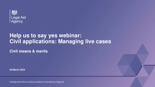 Civil Applications: Managing Live Cases Webinar Insights