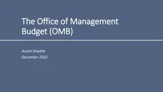 The Office of Management and Budget (OMB) in Government Operations