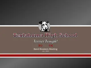 Texlahoma High School Terrier Tough Band Boosters Meeting Overview