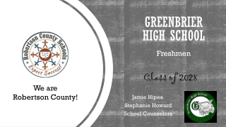 Greenbrier High School Freshman Course Overview