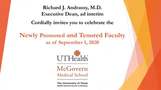 Celebration of Newly Promoted and Tenured Faculty at Richard J. Andrassy, M.D.