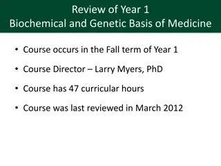 Biochemical and Genetic Basis of Medicine Course Review and Objectives Analysis